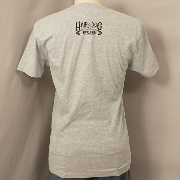 Hair of The Dog Pub Tee Heather Gray Cotton Sm - Picture 5 of 8